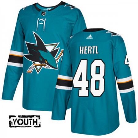 Lapsille NHL San Jose Sharks Pelipaita Tomas Hertl 48 Adidas 2017-2018 Teal Authentic